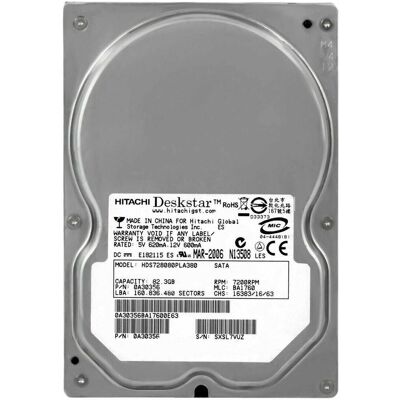 Disque Dur Hitachi Hdd 80gb Sata 3,5\" Ordinateur De Bureau Fixe Dvr Nas Pc - Publicité Disque Dur Hitachi Hdd 80gb Sata 3,5\" Ordinateur De Bureau Fixe Dvr Nas Pc - Publicité