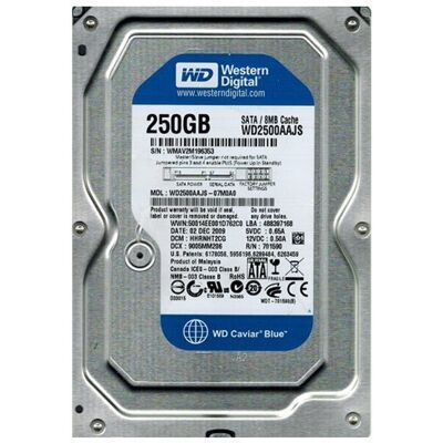 Disque Dur 3.5 250go Western Digital Caviar Blue 7200 Rpm 8 Mo Sata Wd2500aajs - Publicité Disque Dur 3.5 250go Western Digital Caviar Blue 7200 Rpm 8 Mo Sata Wd2500aajs - Publicité