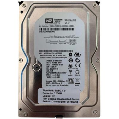 Western Digital Disque Dur Hdd 320 Go 3,5\" Sata Wd Wd3200avjs Ordinateur Fixe Dvr Pc - Publicité Western Digital Disque Dur Hdd 320 Go 3,5\" Sata Wd Wd3200avjs Ordinateur Fixe Dvr Pc - Publicité