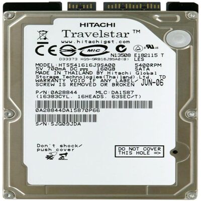 Hitachi - HTS - SATA - 160GB - Disque dur - Publicité Hitachi - HTS - SATA - 160GB - Disque dur - Publicité