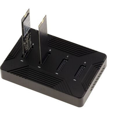 Kalea-Informatique Dock Station Double Protocole Pour 4 Ssd M2 Nvme Ou Sata Avec Liaison Usb3.2 10g - Publicité Kalea-Informatique Dock Station Double Protocole Pour 4 Ssd M2 Nvme Ou Sata Avec Liaison Usb3.2 10g - Publicité