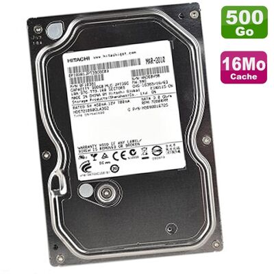 Disque Dur SATA HITACHI 500GB Deskstar - 7200 tr/min - Publicité Disque Dur SATA HITACHI 500GB Deskstar - 7200 tr/min - Publicité