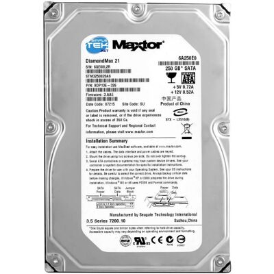 Maxtor Diamondmax 21 Stm3250820a Disque Dur Hdd 3,5\" Ide Pata Eide 250 Go Win Xp - Publicité Maxtor Diamondmax 21 Stm3250820a Disque Dur Hdd 3,5\" Ide Pata Eide 250 Go Win Xp - Publicité