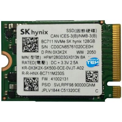 SK Hynix - BC711 - 128GB - M.2 2230 - SSD - Publicité SK Hynix - BC711 - 128GB - M.2 2230 - SSD - Publicité