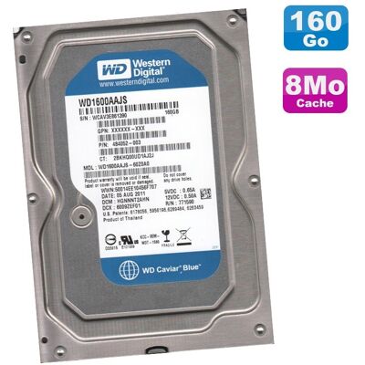 Western Digital Disque Dur 160go Sata 3.5\" Wd Caviar Blue Wd1600aajs-60z0a0 7200rpm 8mo - Publicité Western Digital Disque Dur 160go Sata 3.5\" Wd Caviar Blue Wd1600aajs-60z0a0 7200rpm 8mo - Publicité