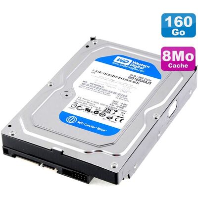 Disque Dur 160go Sata 3.5\" Western Digital Caviarblue Wd1600aajs-75m0a0 7200 8mo - Publicité Disque Dur 160go Sata 3.5\" Western Digital Caviarblue Wd1600aajs-75m0a0 7200 8mo - Publicité