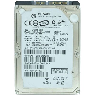 Disque Dur 250gb Hitachi Sata 2,5\" Interne Hts543225l9a300 Notebook Laptop Pc - Publicité Disque Dur 250gb Hitachi Sata 2,5\" Interne Hts543225l9a300 Notebook Laptop Pc - Publicité