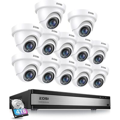Zosi 1080p H.265+ Kit Caméra De Surveillance 16ch Dvr Et 12 Caméras 4hdd 24/7 - Publicité Zosi 1080p H.265+ Kit Caméra De Surveillance 16ch Dvr Et 12 Caméras 4hdd 24/7 - Publicité