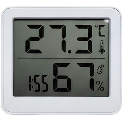 Avizar Thermo-Hygromètre Numérique Intérieure 3v Avec Écran Lcd Compact Blanc - Publicité Avizar Thermo-Hygromètre Numérique Intérieure 3v Avec Écran Lcd Compact Blanc - Publicité