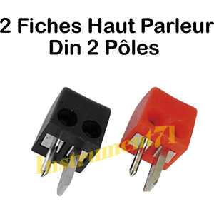 Instrument71 2 Fiches Din Haut Parleur Mâle Rouge Et Noir Connection À Visser - Publicité Instrument71 2 Fiches Din Haut Parleur Mâle Rouge Et Noir Connection À Visser - Publicité