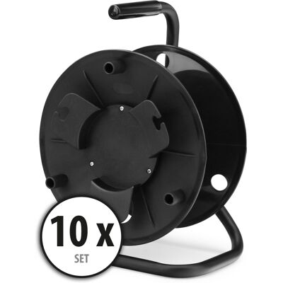 Pronomic 10x Tambour Cable Enrouleur Fil Support Dj Pa Scene Professionnel Vide Set Noir - Publicité Pronomic 10x Tambour Cable Enrouleur Fil Support Dj Pa Scene Professionnel Vide Set Noir - Publicité