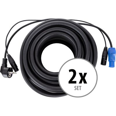 Pronomic 2x Cable Audio Hybride Xlr 3-Pin Speakon Alimentation Enceinte Haut-Parleur 20m - Publicité Pronomic 2x Cable Audio Hybride Xlr 3-Pin Speakon Alimentation Enceinte Haut-Parleur 20m - Publicité