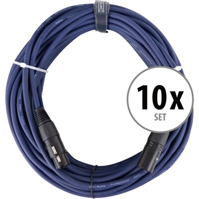 Pronomic 10x Dmx Cable 20m Eclairage 3 Broches Mâle Vers Femelle Effet Lumiere Audio Mic - Publicité Pronomic 10x Dmx Cable 20m Eclairage 3 Broches Mâle Vers Femelle Effet Lumiere Audio Mic - Publicité