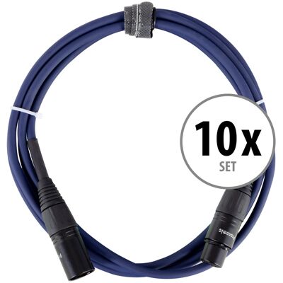 Pronomic 10x Set De Cable Dmx Xlr Male Female 3 Poles Effet Lumiere Audio Microphone 2,5m - Publicité Pronomic 10x Set De Cable Dmx Xlr Male Female 3 Poles Effet Lumiere Audio Microphone 2,5m - Publicité