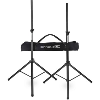 Pronomic 2x Support pour Haut-Parleur - Hauteur Réglable, Sac, Lot de 2 - Publicité Pronomic 2x Support pour Haut-Parleur - Hauteur Réglable, Sac, Lot de 2 - Publicité