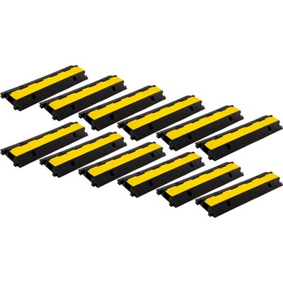 Pronomic 12pcs Passage De Cable 1 Canaux Rampe Caoutchouc Protection Des Cables Max 7,5t - Publicité Pronomic 12pcs Passage De Cable 1 Canaux Rampe Caoutchouc Protection Des Cables Max 7,5t - Publicité