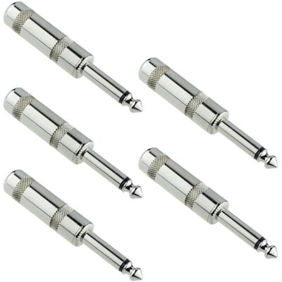 5 X 6.35mm Switch Electronics Fiche Jack Mono Métal 2 Pôles Audio 1/4\" Argent - Publicité 5 X 6.35mm Switch Electronics Fiche Jack Mono Métal 2 Pôles Audio 1/4\" Argent - Publicité