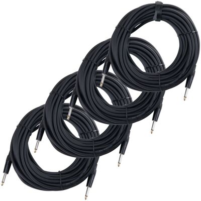 Pronomic 4x Cable Haut-Parleur Enceinte Guitare Electrique 6,3mm Jack Dj Pa Set 10m Noir - Publicité Pronomic 4x Cable Haut-Parleur Enceinte Guitare Electrique 6,3mm Jack Dj Pa Set 10m Noir - Publicité