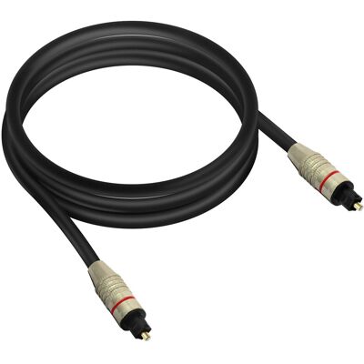 Câble Optique Numérique Noir LinQ - 2m Connecteur Toslink - Audio Optique - Publicité Câble Optique Numérique Noir LinQ - 2m Connecteur Toslink - Audio Optique - Publicité