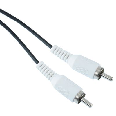 Câble Rca Phono Av Audio Vidéo Blanc 1m Fiche Male Vers Male Switch Electronics - Publicité Câble Rca Phono Av Audio Vidéo Blanc 1m Fiche Male Vers Male Switch Electronics - Publicité