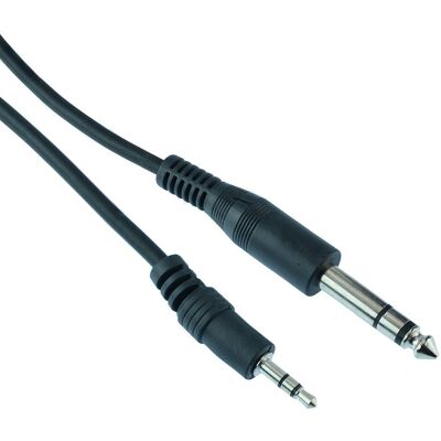 Switch Electronics Câble Audio Stéréo Jack 5m 3.5mm-6.35mm 1/4\" Noir - Publicité Switch Electronics Câble Audio Stéréo Jack 5m 3.5mm-6.35mm 1/4\" Noir - Publicité