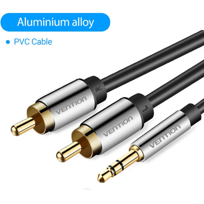 Vention Câble Aux Audio Jack 3.5mm Stéréo Vers Prise Adaptateur Rca Mâles Auxiliaire - Publicité Vention Câble Aux Audio Jack 3.5mm Stéréo Vers Prise Adaptateur Rca Mâles Auxiliaire - Publicité