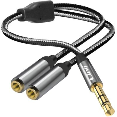 Linq Adaptateur Audio Splitter Jack 3.5mm Mâle Vers 2x Jack 3.5mm Femelle Gris - Publicité Linq Adaptateur Audio Splitter Jack 3.5mm Mâle Vers 2x Jack 3.5mm Femelle Gris - Publicité
