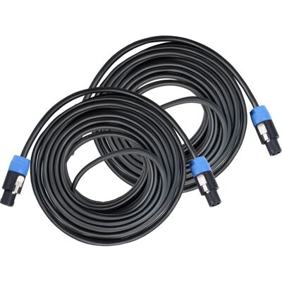 Pronomic 2x Set Cable Speakon Dj Pa Connexion Professionnel Enceintes Compatible 25m - Publicité Pronomic 2x Set Cable Speakon Dj Pa Connexion Professionnel Enceintes Compatible 25m - Publicité