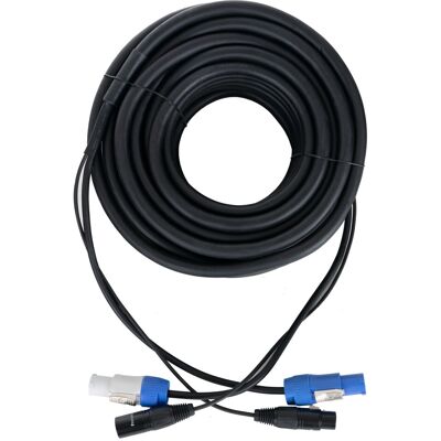 Pronomic Cable Hybride Dmx Powerplug Effet Xlr 3 Broches Male Femelle Speakon 2-Pol 20m - Publicité Pronomic Cable Hybride Dmx Powerplug Effet Xlr 3 Broches Male Femelle Speakon 2-Pol 20m - Publicité