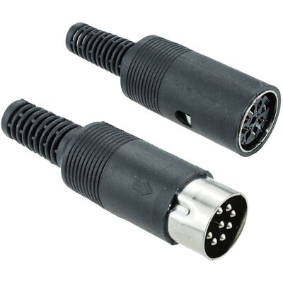 Switch Electronics Paire Connecteur Prise + Fiche Din 8 Broches - Publicité Switch Electronics Paire Connecteur Prise + Fiche Din 8 Broches - Publicité