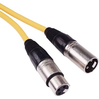 Switch Electronics Câble Microphone Xlr 4m Jaune Audio Patch Mâle Vers Femelle - Publicité Switch Electronics Câble Microphone Xlr 4m Jaune Audio Patch Mâle Vers Femelle - Publicité