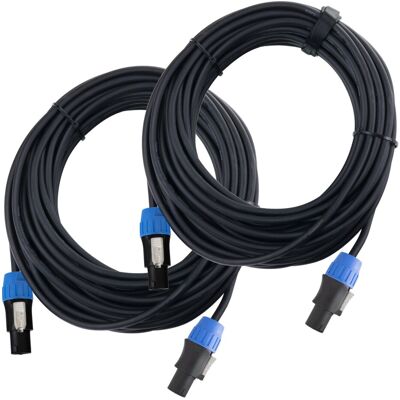Pronomic 2x Set De Câble Speakon Dj Pa Connexion Professionnel Enceintes Compatible 15 M - Publicité Pronomic 2x Set De Câble Speakon Dj Pa Connexion Professionnel Enceintes Compatible 15 M - Publicité