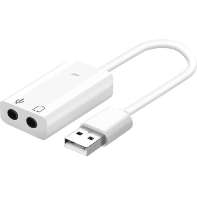 Carte audio USB externe blanche Avizar - Type de produit - Publicité Carte audio USB externe blanche Avizar - Type de produit - Publicité