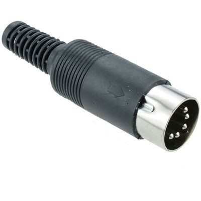 Switch Electronics Connecteur Din Mâle 5 Broches 180° Soudure Fil Noir Pvc Laiton Argenté - Publicité Switch Electronics Connecteur Din Mâle 5 Broches 180° Soudure Fil Noir Pvc Laiton Argenté - Publicité