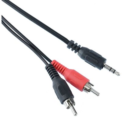 Switch Electronics Câble Audio 1m Double Phono Mâle Rca Rouge/noir Vers Prise Stéréo 3,5 Mm - Publicité Switch Electronics Câble Audio 1m Double Phono Mâle Rca Rouge/noir Vers Prise Stéréo 3,5 Mm - Publicité
