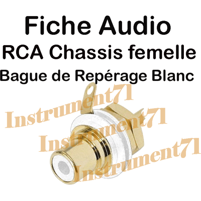 1 Fiche Rca Chassis Repérage Blanc Contacts Dorés Connections À Souder - Publicité 1 Fiche Rca Chassis Repérage Blanc Contacts Dorés Connections À Souder - Publicité