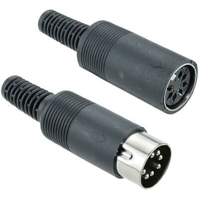 Switch Electronics Paire Connecteur Din 7 Broches Fiche Prise Noir Soudure - Publicité Switch Electronics Paire Connecteur Din 7 Broches Fiche Prise Noir Soudure - Publicité
