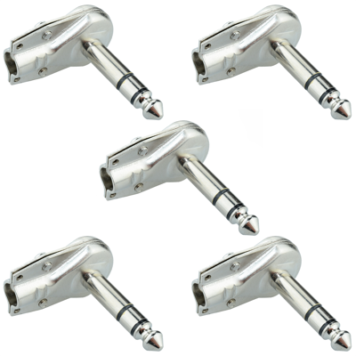 Switch Electronics 5x Fiche Jack Stéréo 6.35mm 3 Pôles Angle Droit - Publicité Switch Electronics 5x Fiche Jack Stéréo 6.35mm 3 Pôles Angle Droit - Publicité