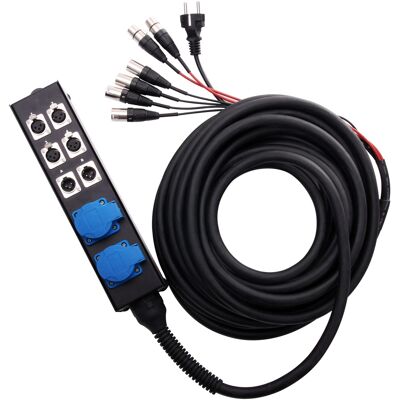 Pronomic Stagebox Multiceurs Distribution Boite Serpent Dj Pa 6 Canaux Cable Xlr Ac 15m - Publicité Pronomic Stagebox Multiceurs Distribution Boite Serpent Dj Pa 6 Canaux Cable Xlr Ac 15m - Publicité