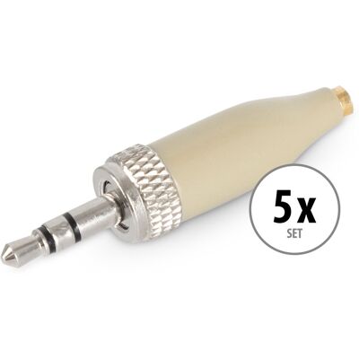 Pronomic 5x Radio Adaptateur Microphone L4 Jack 3,5mm Stereo Compatible Sennheiser Set - Publicité Pronomic 5x Radio Adaptateur Microphone L4 Jack 3,5mm Stereo Compatible Sennheiser Set - Publicité