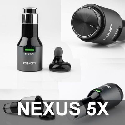 Acce2s Oreillette Bluetooth Sur Chargeur Usb Auto 2a Pour Lg Nexus 5x - Publicité Acce2s Oreillette Bluetooth Sur Chargeur Usb Auto 2a Pour Lg Nexus 5x - Publicité