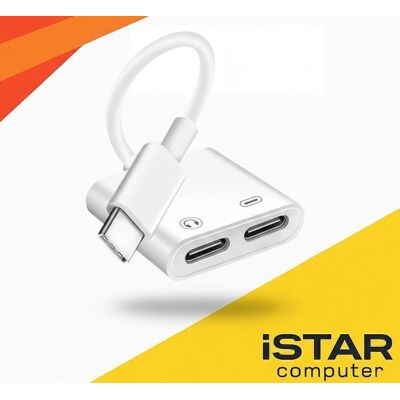 Adaptateur Double Usb-C Audio Charge Rapide Splitter Usb C Casque Ecouteur Blanc - Publicité Adaptateur Double Usb-C Audio Charge Rapide Splitter Usb C Casque Ecouteur Blanc - Publicité