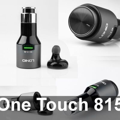 Acce2s Oreillette Bluetooth Sur Chargeur Usb Auto 2a Pour Alcatel One Touch 815 - Publicité Acce2s Oreillette Bluetooth Sur Chargeur Usb Auto 2a Pour Alcatel One Touch 815 - Publicité