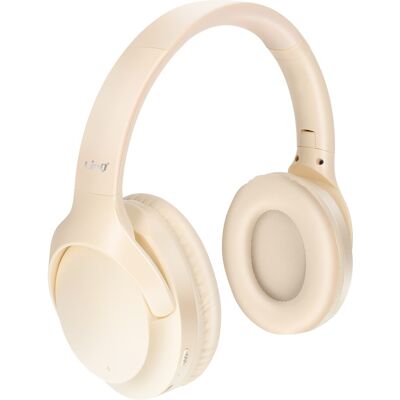 Casque Bluetooth Pliant LinQ Beige avec Réduction de Bruit - Casque - Publicité Casque Bluetooth Pliant LinQ Beige avec Réduction de Bruit - Casque - Publicité