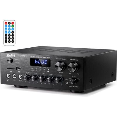 Donner ♪moukey Amplificateur Audio 2 Canaux, 220w Amplificateur Stéréo Bluetooth 5.0 - Publicité Donner ♪moukey Amplificateur Audio 2 Canaux, 220w Amplificateur Stéréo Bluetooth 5.0 - Publicité