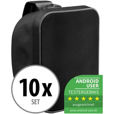 Pronomic - 10x DJ PA Outdoor 80W - Noir - Speaker - Publicité Pronomic - 10x DJ PA Outdoor 80W - Noir - Speaker - Publicité