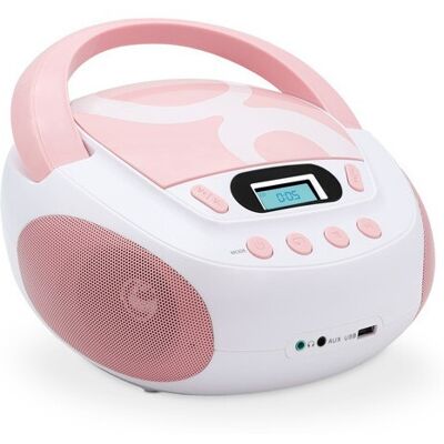 Lecteur MP3 et CD pour enfants Metronic Rose Clair avec USB - Publicité Lecteur MP3 et CD pour enfants Metronic Rose Clair avec USB - Publicité