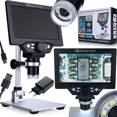 Sans Marque Rosfix Nanozoom Ax1200 - Microscope Numérique Lcd 7\" 12 Mp Full Hd 1080 - Publicité Sans Marque Rosfix Nanozoom Ax1200 - Microscope Numérique Lcd 7\" 12 Mp Full Hd 1080 - Publicité