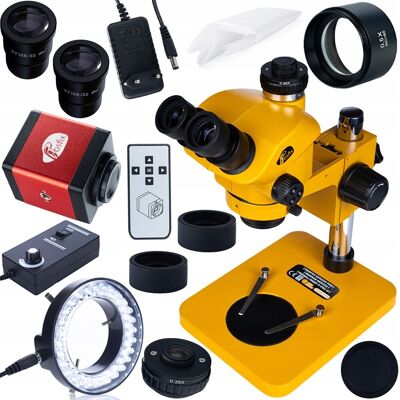 Sans Marque Microscope Trinoculaire 7-50x Full Hd Avec Led - Publicité Sans Marque Microscope Trinoculaire 7-50x Full Hd Avec Led - Publicité