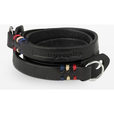 Lomography Lomo Explorer Camera Shoulder Neck Strap Black Leather - Publicité Lomography Lomo Explorer Camera Shoulder Neck Strap Black Leather - Publicité
